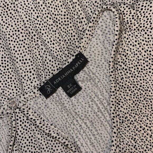 Adrianna Papell Print Knit Pleated Trapeze Top in size XL round neckline - Picture 5 of 7